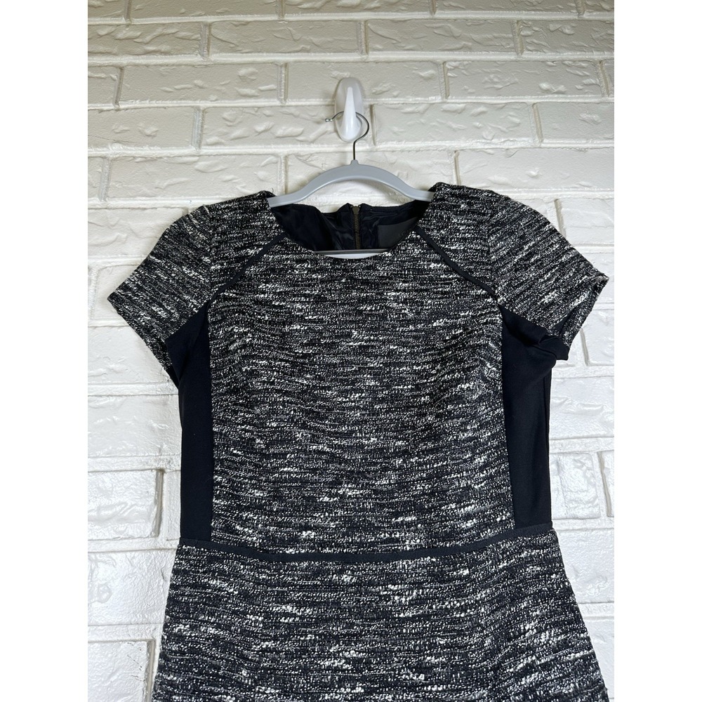 J.Crew Size 0 Tweed Fit & Flare Dress Classic Career Chic Short Sleeve - Picture 11 of 12